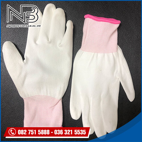 Găng tay phủ PU bàn trắng ( Size S )